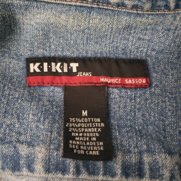 KIKIT Jeans Maurice Sasson Vintage 80s Denim Jean Jacket Size Medium - Picture 8 of 8